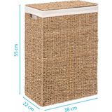 Five Wasmand riet met deksel rechthoekig 37 x 40 liter