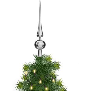 Atmosphera kerstboom piek - zilver - kunststof - 28 cm