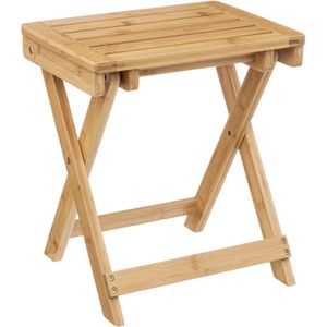 5Five - Bijzettafel opvouwbaar - bamboe hout - L39 x B33 x H44 cm