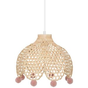 Atmosphera Kids kinderlamp / Hanglamp bamboe - Dia 28 cm