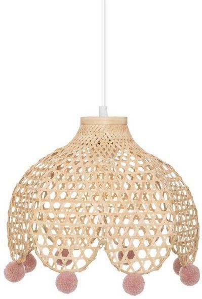 Atmosphera Kids kinderlamp / Hanglamp bamboe - Dia 28 cm