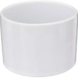 5Five Serveerplank/borrelplank hapjes/saus/tapas - aardewerk - wit - incl. 4x schaaltjes