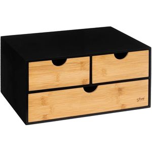 5Five kantoor organizer ladeblok - 3 lades - 32 x 25 x 16 cm - hout