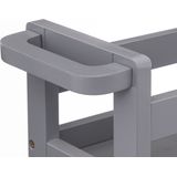 5Five Keuken of badkamer trolley 3-laags - betongrijs - D15 x B40 x H75 cm - mdf hout - met wielen