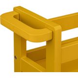 5Five Keuken of badkamer trolley 3-laags - geel - D15 x B40 x H75 cm - mdf hout - met wielen