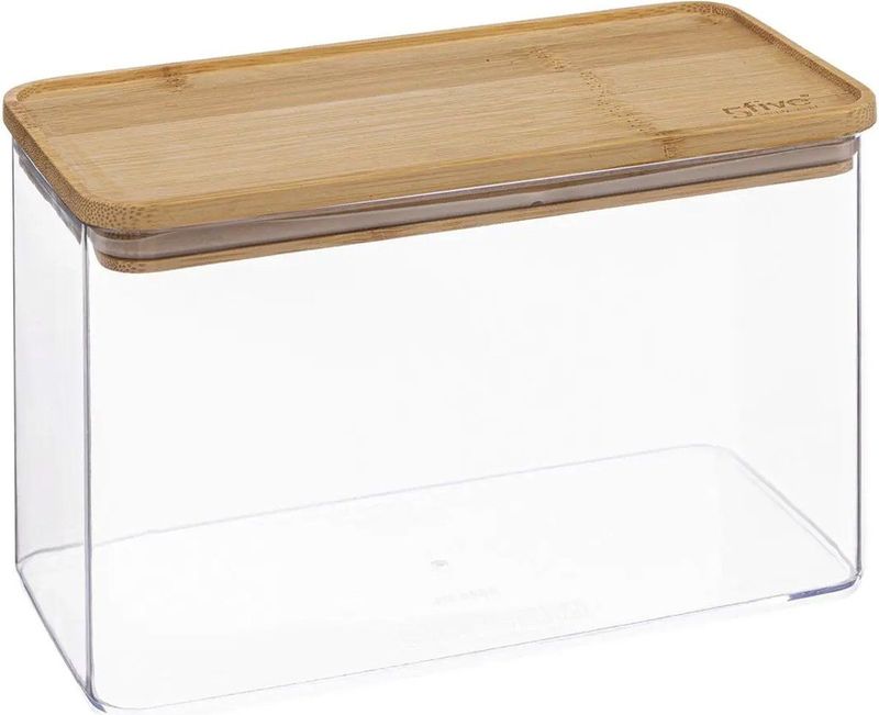 5Five - Keuken voorraadpot - Berlino - kunststof/bamboe - 2000 ml