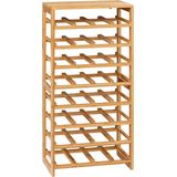 5Five Wijnrek/flessenrek - 4 lagen - bamboe hout - 12 flessen - 35 x 24 x 47 cm