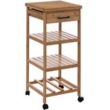 Keukentrolley - Houtkleur - Bamboe - Met Lades