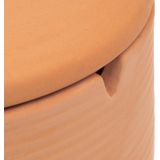 Atmosphera Asbak met stijlvolle deksel - Terracotta - D13 cm - steenrood - voor binnen/balkon/serre