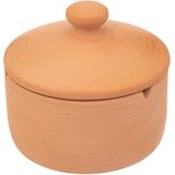 Atmosphera Asbak met stijlvolle deksel - Terracotta - D13 cm - steenrood - voor binnen/balkon/serre