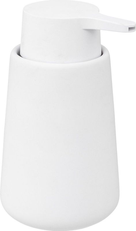 5Five Zeeppompje/zeepdispenser van keramiek - wit - 250 ml