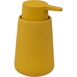 Five Zeeppompje/zeepdispenser van keramiek - mosterd geel - 250 ml