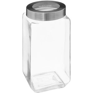 5Five voedsel voorraadpot MIRO met draaideksel - glas - 2L - 11 x 23 cm - weckpot