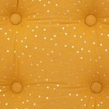 Atmosphera Vloerkussen Nepal - okergeel - met glitters - 40 x 40 x 8 cm - grond zitkussen