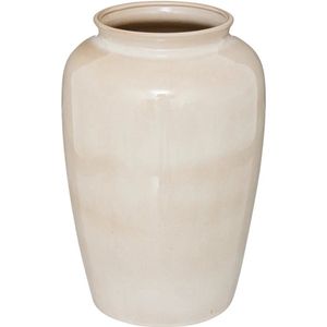 Atmosphera Bloemenvaas Dune - beige - keramiek - 20 x 29 cm - vazen - Mediterane sfeer