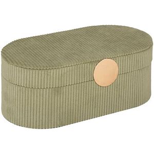 Sieradenkistje - Groen - Hout - Met Magneetsluiting en Spiegeltje