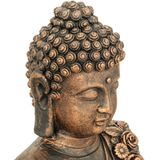 Boeddha beeld Chill - binnen/buiten - kunststeen - antiek brons - 39 x 25 x 55 cm