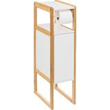 Toiletrolhouder Natureo met Reserverolhouder 33x20x80cm - Wit/Bruin