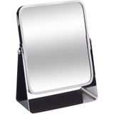 5Five make-up spiegel - 3x zoom - metaal - 7 x 20 cm - zilver - rechthoek - dubbelzijdig