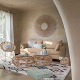 Atmosphera Vloerkussen Square - lichtgroen - katoen - 40 x 40 x 8 cm - vierkant - Extra dik - matraskussen/zitkussen