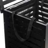 Wasmand met deksel - Bamboe - Zwart - 65 l - 40 cm x 38 cm x 58 cm