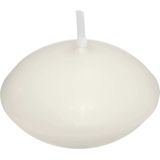 Atmosphera Drijfkaarsen - ivoor wit - 6x stuks - dia 4.5 cm - 3.5 branduren - paraffine - geurloos