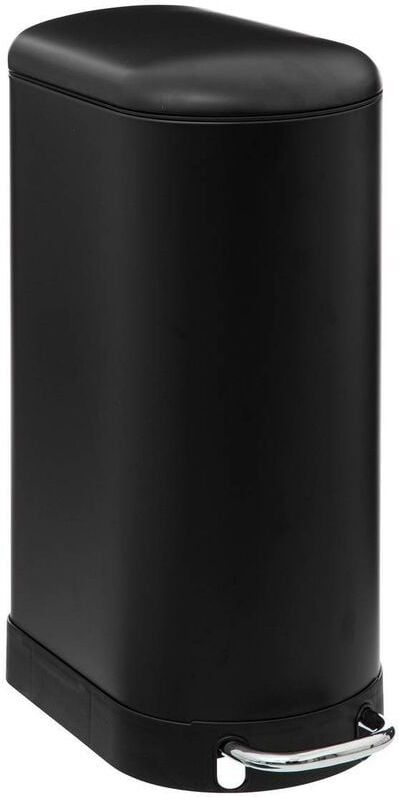 5Five - Ariane - Prullenbak/pedaalemmer - Zwart - RVS - 30 Liter - Soft Close