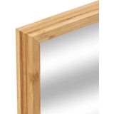 Badkamerspiegel in een bamboe frame, 34 x 44 cm