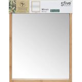 Badkamerspiegel in een bamboe frame, 34 x 44 cm