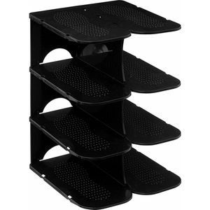 Schoenenrek - Hout - Zwart