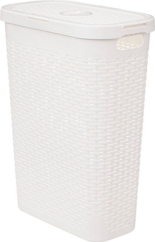 Kunststof - Hoog - Wasmand - Antraciet - Inhoud 40 Liter