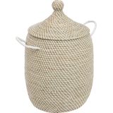 Atmosphera Soleya Stro manden set van 2 stuks Ø39xH58cm - Beige