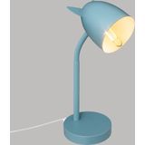 Atmosphera Kinderkamer bureaulamp - met oortjes - blauw - metaal - 18 x 12,5 x 31 cm - tafellamp