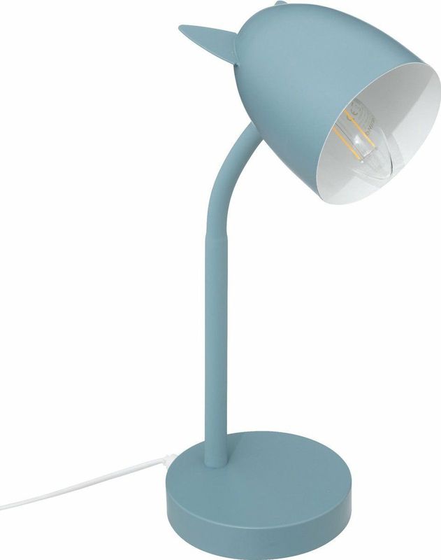 Atmosphera Kinderkamer bureaulamp - met oortjes - blauw - metaal - 18 x 12,5 x 31 cm - tafellamp