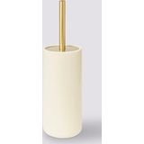 5Five Toiletborstel Savona in houder - kunststeen - ivoor - 10 x 35 cm - WC borstels - Modern - Luxe