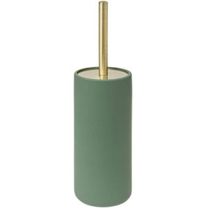 5Five Toiletborstel Savona in houder - kunststeen - ficus groen - 10 x 35 cm - WC borstels - Modern - Luxe