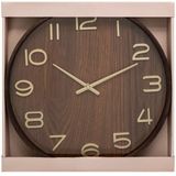 Atmosphera - Woody - Wandklok - Bruin - Hout - Diameter 38 cm
