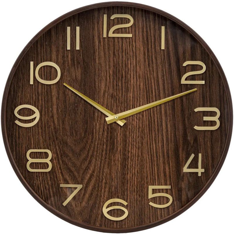 Atmosphera - Wandklok - Bruin - Hout - Diameter 55 cm