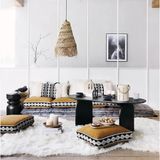 Atmosphera - Vloerkussen Ankara - Okergeel - Katoen - Extra Dik