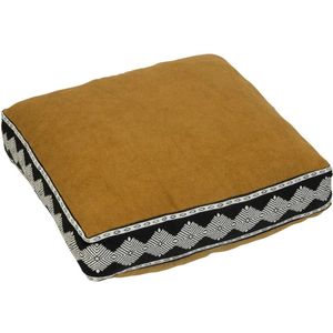 Atmosphera - Vloerkussen Ankara - Okergeel - Katoen - Extra Dik