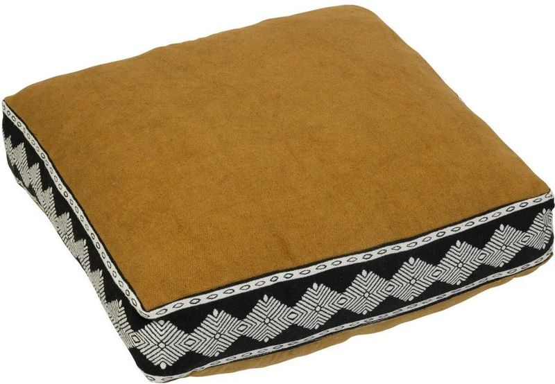 Atmosphera - Vloerkussen Ankara - Okergeel - Katoen - Extra Dik