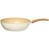 5Five Braad/wokpan met deksel Harmony - Alle warmtebronnen - Beige - Dia 27 cm - handvat bakeliet - aluminium