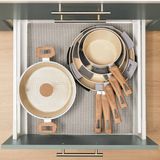 5Five Braad/wokpan met deksel Harmony - Alle warmtebronnen - Beige - Dia 27 cm - handvat bakeliet - aluminium