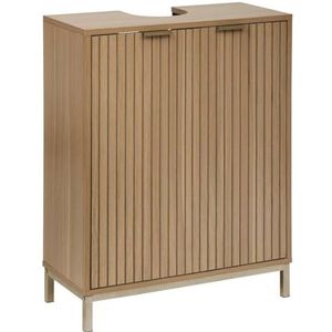 Decopatent® Luxe Bamboe Badkamer Bankje - Bankje Met Opbe Houten Badkamer Bank Badkamerkruk Van Bamboe Hout