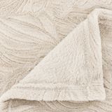 Atmosphera - Leafes - Plaid - Beige - 180 x 230 cm