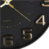 Atmosphera Doris Klok met reliëf Ø30x4cm - Zwart