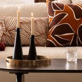 Atmosphera Dienbladen/Plateau's - Set van 2 stuks - Ø32/36cm - Goud