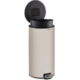 5Five Delta Afvalemmer - Soft close - Antigeur actief koolstoffilter - Uitneembare emmer - 30L - Klei