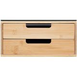 5Five - Koffie Cup Dispenser - Bamboe - Zwart/Bruin - 30 x 30 x 14 cm