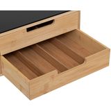 5Five - Koffie Cup Dispenser - Bamboe - Zwart/Bruin - 30 x 30 x 14 cm